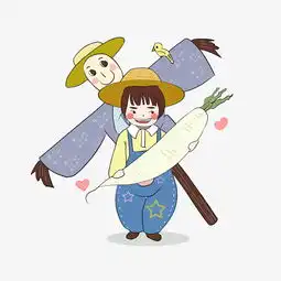 手绘抱着萝卜的女孩图片素材其他格式下载动漫人物大全
