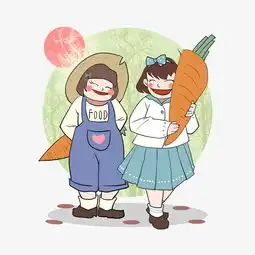 手绘抱着萝卜的女孩插画图片素材其他格式下载动漫人物大全
