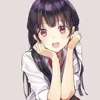 手托下巴女生动漫头像可爱微信头像图片大全
