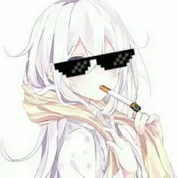 求这种戴着墨镜的动漫女生头像
