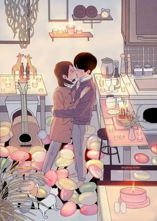 如果有一个插画师男朋友......这狗粮绝对纯天然
