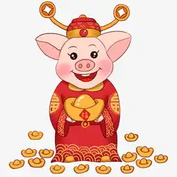 财神小猪猪给您送财神了之猪猪系列之一图片素材其他格式下载动漫人物大全
