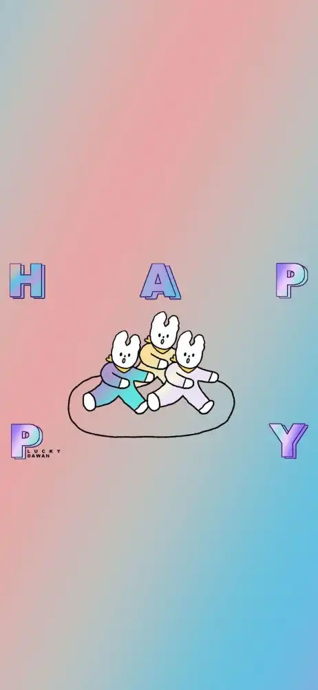 今日壁纸清新兔子手绘
