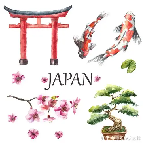 8套日系手绘插画小清新手帐素材插图日系复古风插画psd源文件

