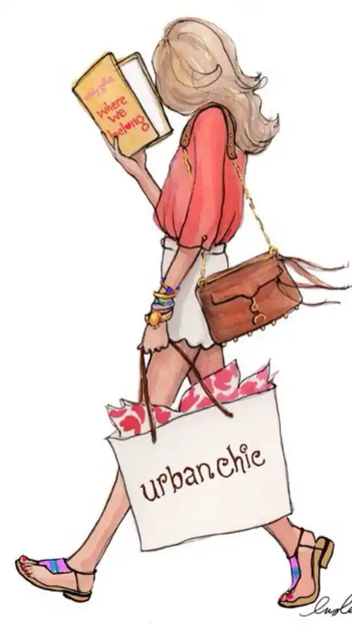 壁纸平铺少女清新文艺简约色彩少女
