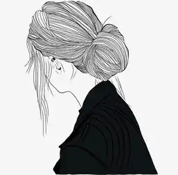 女生背影素材图片免费下载高清卡通手绘png千库网图片编号3689602
