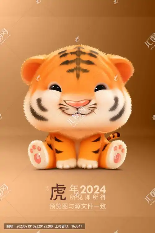老虎卡通形象,动漫卡通,设计素材,设计模板,汇图网
