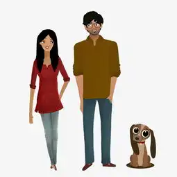 男女恋爱写实插画手绘图片素材其他格式下载动漫人物大全
