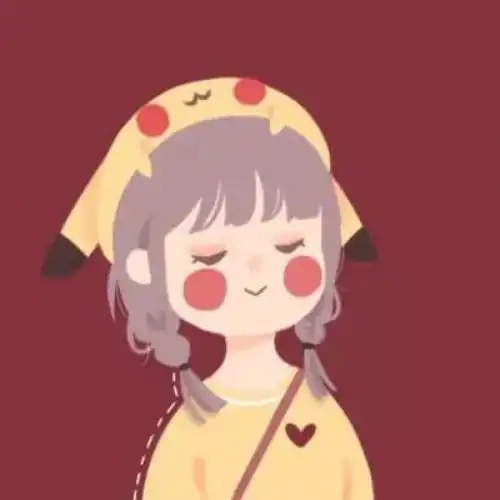 卡通头像呆萌可爱一对两张
