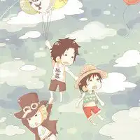 海贼王头像路飞三兄弟微信头像图片大全
