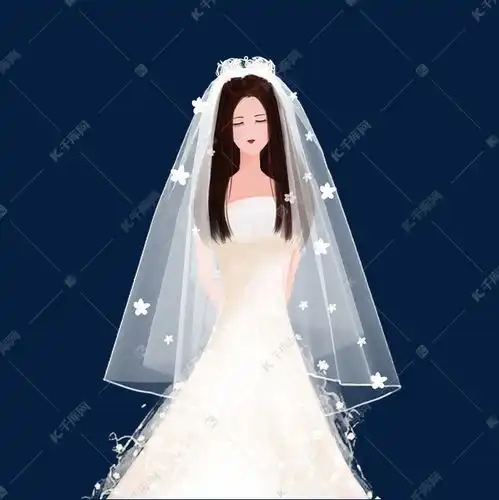婚礼新娘头纱婚纱长发女孩png免扣素材图片免费下载千库网
