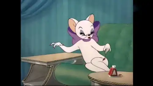 猫和老鼠汤姆来到了白猫的家中,把杰瑞当做礼物
