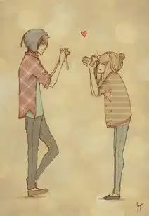 谁有这个背景图,是手绘卡通的一男一女拿着相机

