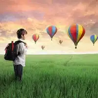 单人男生头像背着书包上学堂微信头像图片大全

