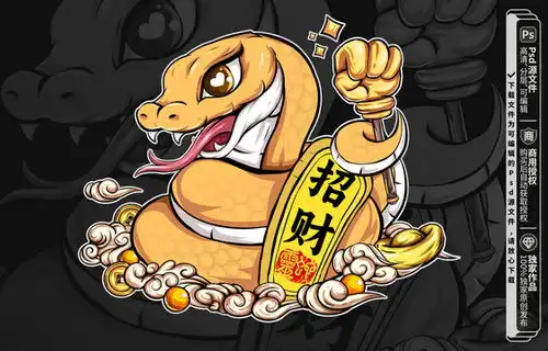 龙年卡通国潮龙可爱龙设计模板下载节日素材素材下的春节设计模板
