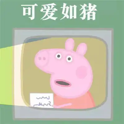 呆萌幼稚卡通情侣头像我不是猪我是你的佩奇
