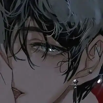 动漫男头手绘插画风小众男生头像
