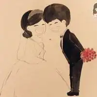 求一对小希与阿树的情侣头像一左一右的那种婚纱照
