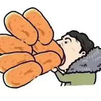 王思聪吃热狗头像最热王思聪搞笑吃热狗卡通头像

