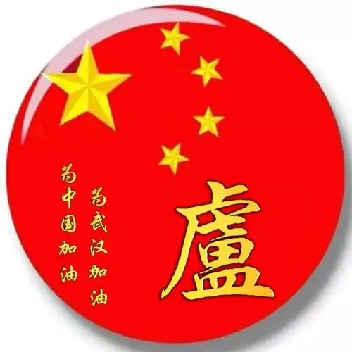 爱国姓氏头像,为中国加油为武汉加油红色充满正能量

