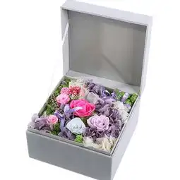 太极养生医馆爱唯一七夕节鲜花浪漫花园永生花香皂花礼盒送爱人生日情人节礼物
