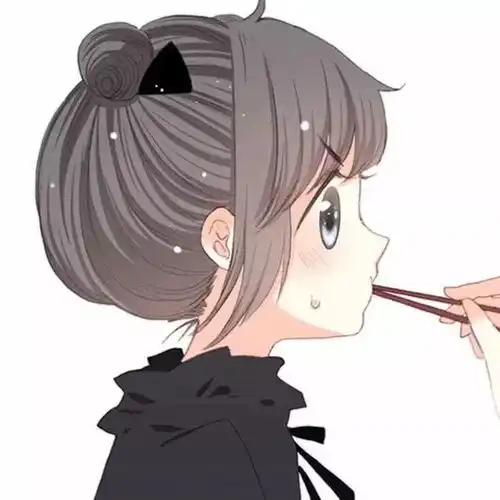 可爱萌娃风格卡通动漫情头一套高清二次元的情侣头像
