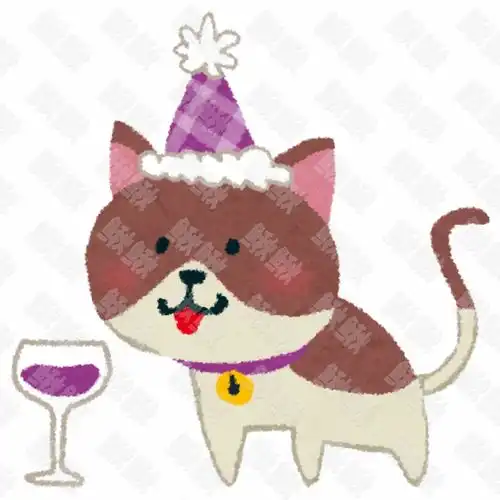 过节庆祝喝酒的小狗狗猫咪小猫手绘卡通插画手绘png儿童插画免扣素材2阿猫阿狗
