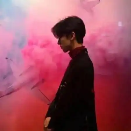 红色系男生头像,不是纯红只是接近红色调的
