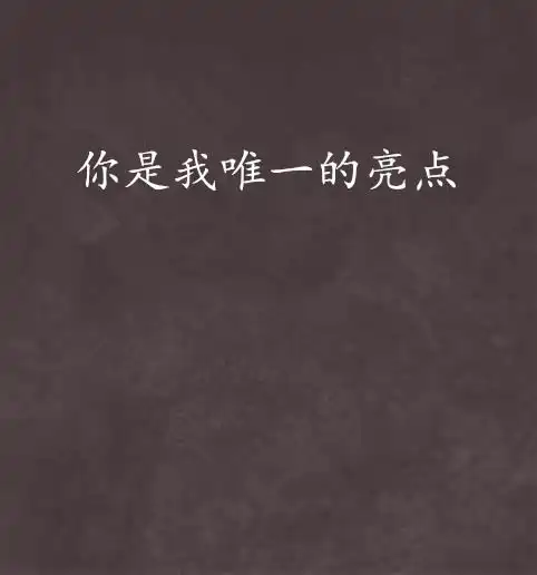 你是我唯一的亮点
