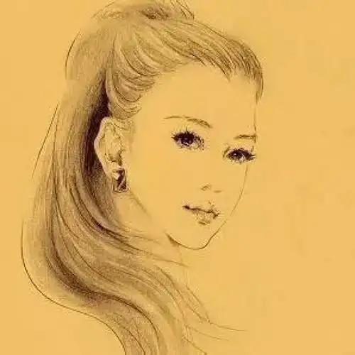 唯美女生头像素描满满的少女心
