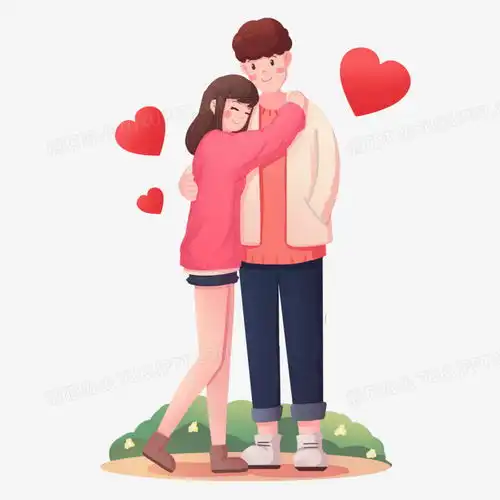 卡通手绘情侣恋爱人物元素png图片素材下载卡通人物png熊猫办公
