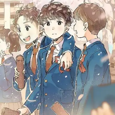 云朵里动漫情侣头像

