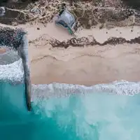 海边风景头像鸟瞰唯美海滩图片

