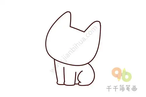 动物园里呆萌的小狐狸简笔画
