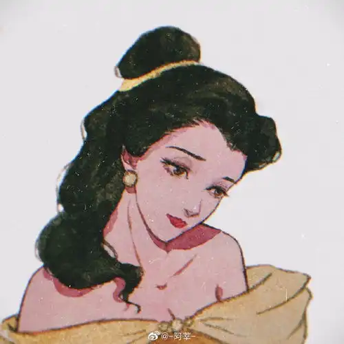 发现一个神仙插画师,迪士尼公主系列,头像不用愁
