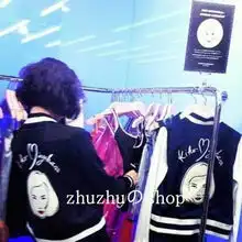 包邮高品质vivi杂志款水原希子ockiko头像夹克上衣短外套棒球服
