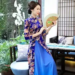 古风美人,奥黛旗袍
