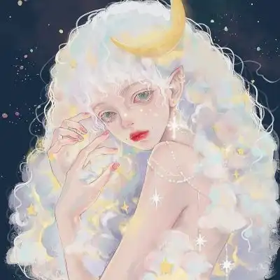 女生手绘头像

