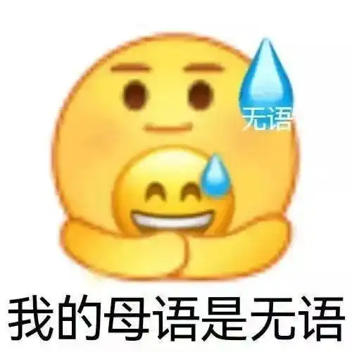 表情包我的母语是无语
