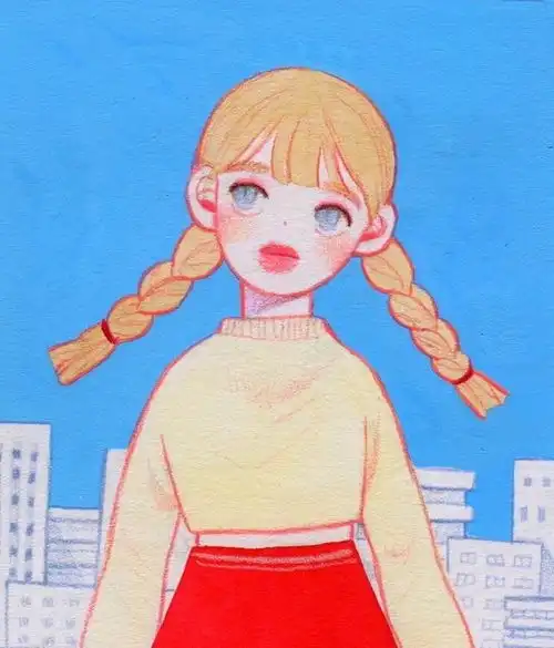 彩铅萝莉丨韩国插画师fommyy王氏教育集团
