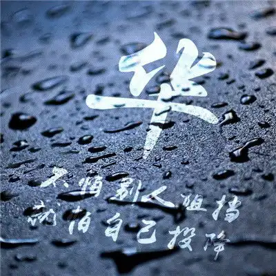 2020励志正能量头像,不怕别人阻挡就怕自己投降
