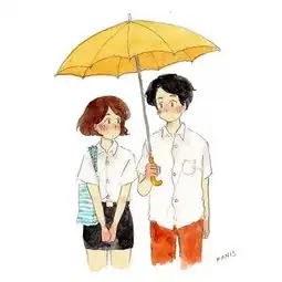 甜炸了情侣日常小插画,亲亲抱抱举高高
