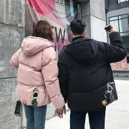 bf港风情侣装2018冬装新款韩版加厚面包服男女棉衣棉袄学生外套潮

