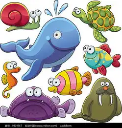 卡通海洋生物素材其他免费下载红动网
