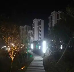 龙溪湖水生态公园迷人夜景

