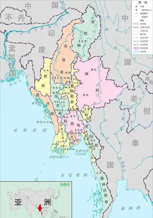 缅甸和泰国地图非常像,翻转一下差点就重合了

