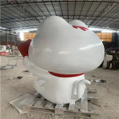 吉祥物卡通雕塑,玻璃钢卡通财神爷雕塑