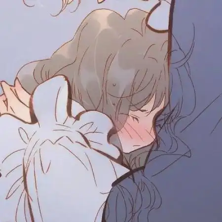 可爱动漫情侣头像一男一女分开后的喜欢
