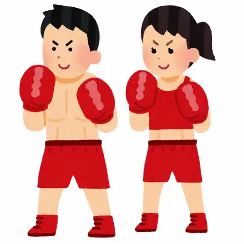 拳击比赛泰拳打拳自由搏击卡通插画免扣素材手绘png1插画运动比赛健身
