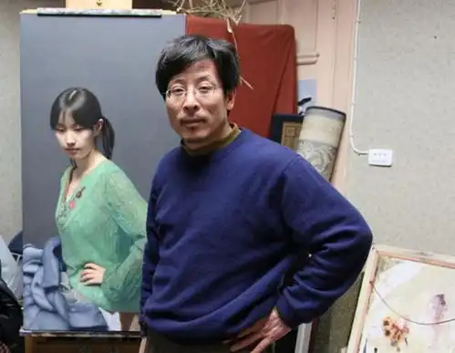 冷军油画作品凭啥卖6千万放大10倍,看到毛衣细节我服了

